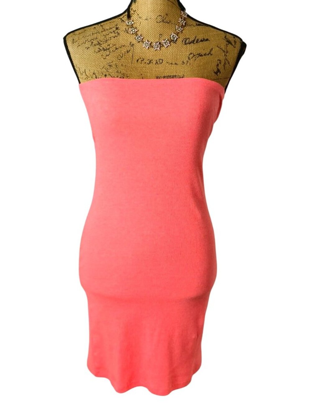 Fashion Nova M Tube Dress Mini Trinity Sleeveless Open Back Neon Orange New